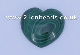 CGC36 2pcs 18*18mm heart natural malachite gemstone cabochons