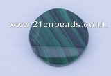 CGC41 25mm faceted coin natural malachite gemstone cabochons