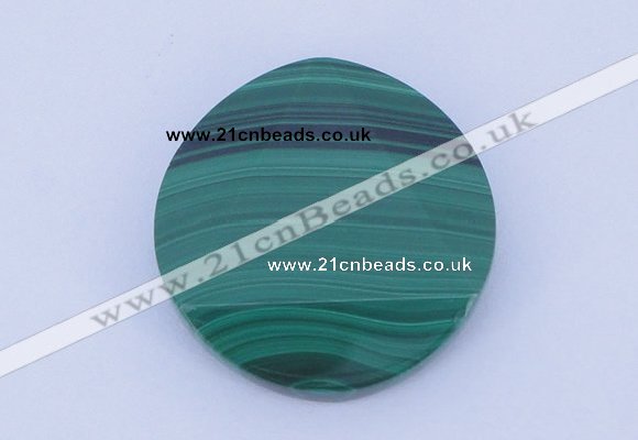 CGC44 24mm faceted coin natural malachite gemstone cabochons