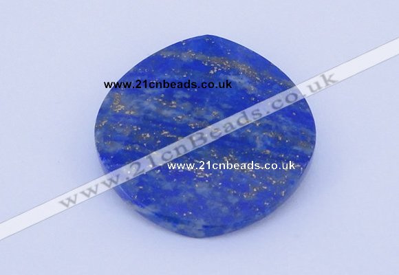 CGC51 6*28mm faceted coin natural lapis lazuli gemstone cabochons