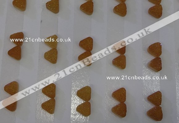 CGC61 8*8mm triangle druzy quartz cabochons wholesale