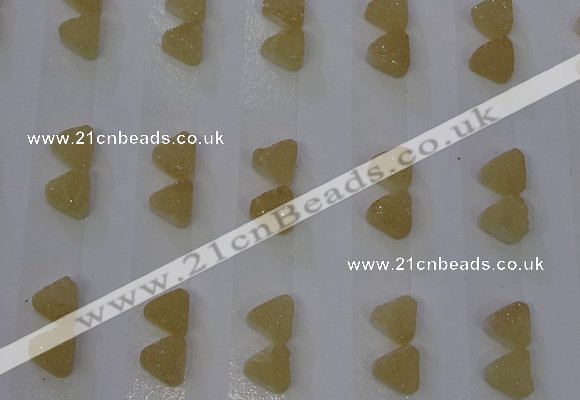 CGC63 8*8mm triangle druzy quartz cabochons wholesale