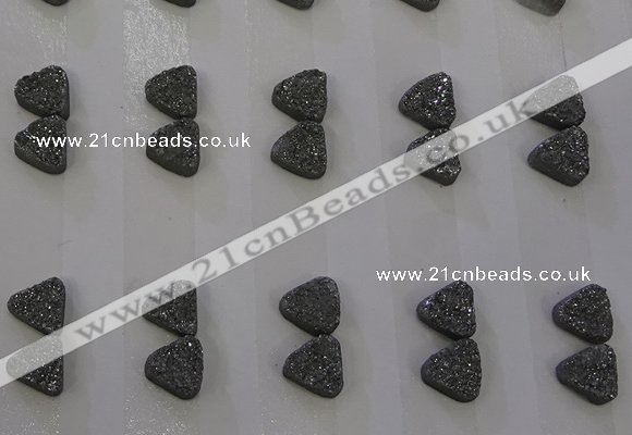 CGC64 8*8mm triangle druzy quartz cabochons wholesale