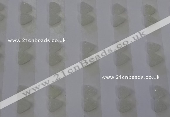CGC65 8*8mm triangle druzy quartz cabochons wholesale
