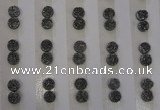 CGC72 6mm flat round druzy quartz cabochons wholesale