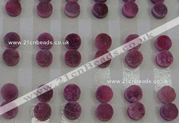 CGC97 10mm flat round druzy quartz cabochons wholesale