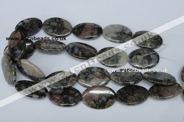 CGE09 15.5 inches 25*35mm oval glaucophane gemstone beads