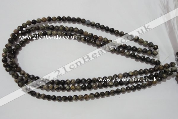 CGE101 15.5 inches 6mm round glaucophane gemstone beads