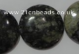 CGE129 15.5 inches 30mm flat round glaucophane gemstone beads