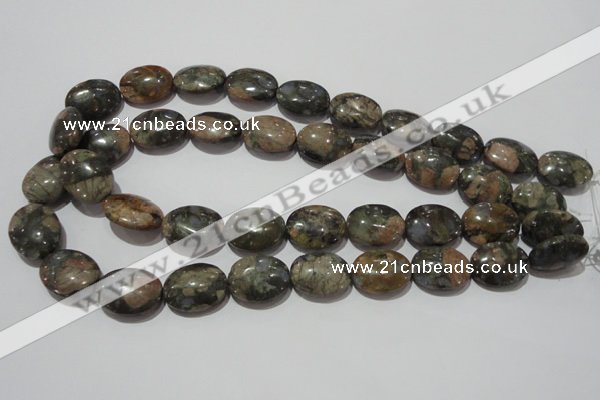 CGE134 15.5 inches 15*20mm oval glaucophane gemstone beads