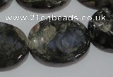 CGE136 15.5 inches 22*30mm oval glaucophane gemstone beads