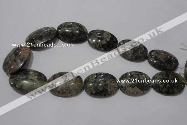 CGE137 15.5 inches 25*35mm oval glaucophane gemstone beads