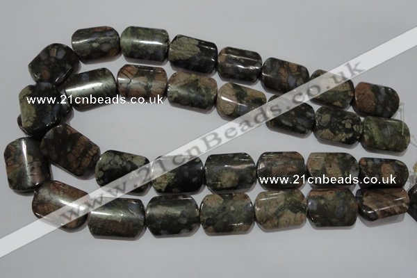 CGE165 15.5 inches 18*25mm rectangle glaucophane gemstone beads