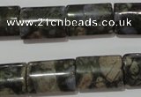 CGE170 15.5 inches 13*18mm flat tube glaucophane gemstone beads