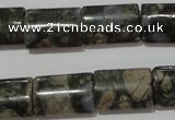 CGE170 15.5 inches 13*18mm flat tube glaucophane gemstone beads