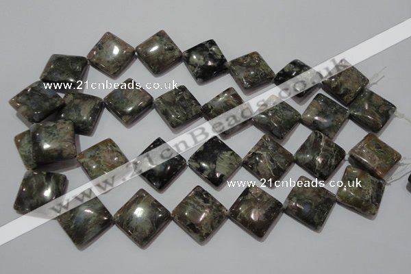 CGE172 15.5 inches 20*20mm diamond glaucophane gemstone beads