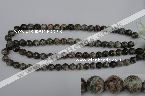 CGG02 15.5 inches 8mm faceted round ghost gemstone beads wholesale