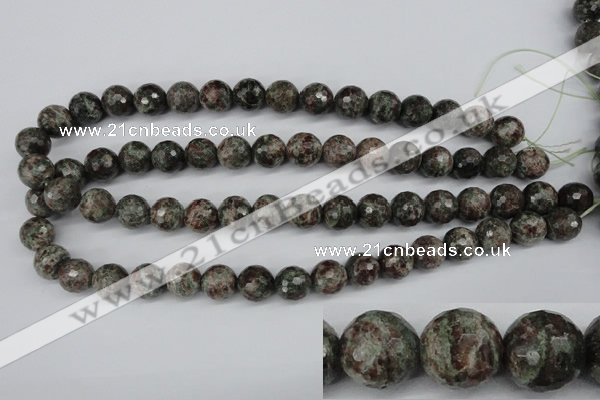 CGG04 15.5 inches 12mm faceted round ghost gemstone beads wholesale