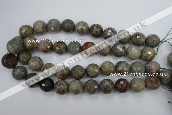 CGG18 15.5 inches 18mm faceted round ghost gemstone beads wholesale