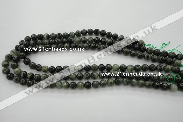 CGH03 15.5 inches 8mm round green hair stone beads wholesale