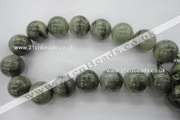 CGH10 15.5 inches 25mm round green hair stone beads wholesale