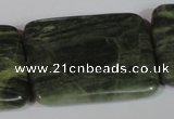 CGH32 15.5 inches 30*40mm rectangle green hair stone beads