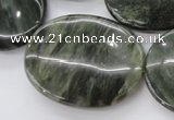 CGH50 15.5 inches 30*40mm oval green hair stone beads wholesale