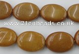 CGJ314 15.5 inches 13*18mm oval goldstone jade beads wholesale