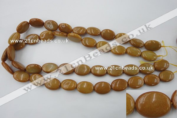 CGJ314 15.5 inches 13*18mm oval goldstone jade beads wholesale