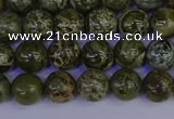 CGJ351 15.5 inches 6mm round green bee jasper beads wholesale