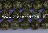 CGJ352 15.5 inches 8mm round green bee jasper beads wholesale