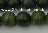 CGJ405 15.5 inches 14mm round green jade beads wholesale