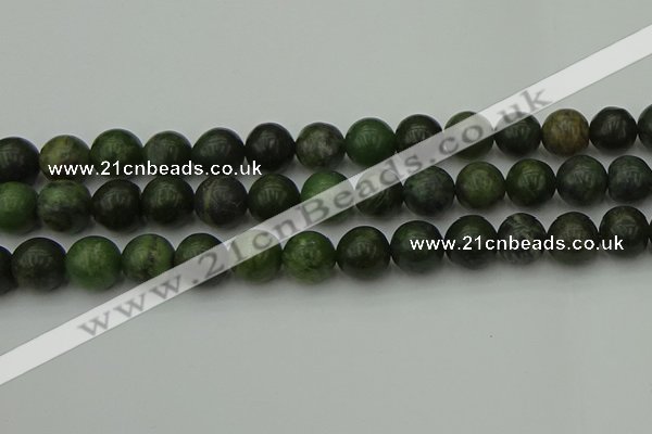 CGJ405 15.5 inches 14mm round green jade beads wholesale