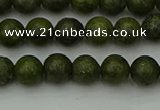 CGJ450 15.5 inches 4mm round green jasper beads wholesale