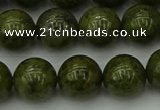 CGJ454 15.5 inches 12mm round green jasper beads wholesale