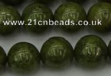 CGJ455 15.5 inches 14mm round green jasper beads wholesale