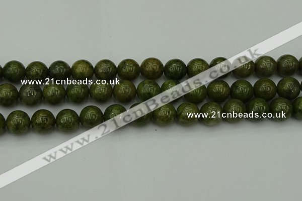 CGJ455 15.5 inches 14mm round green jasper beads wholesale