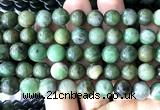 CGJ523 15 inches 10mm round Xinjiang green jade beads wholesale