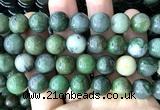 CGJ525 15 inches 12mm round Xinjiang green jade beads wholesale