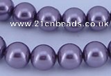 CGL144 10PCS 16 inches 8mm round dyed glass pearl beads wholesale