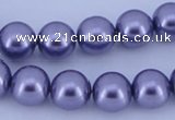 CGL153 10PCS 16 inches 6mm round dyed glass pearl beads wholesale