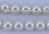 CGL16 5PCS 16 inches 12mm round dyed glass pearl beads wholesale