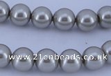 CGL173 10PCS 16 inches 6mm round dyed glass pearl beads wholesale