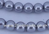 CGL192 10PCS 16 inches 4mm round dyed glass pearl beads wholesale