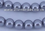 CGL194 10PCS 16 inches 8mm round dyed glass pearl beads wholesale