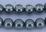 CGL213 10PCS 16 inches 6mm round dyed glass pearl beads wholesale