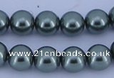 CGL214 10PCS 16 inches 8mm round dyed glass pearl beads wholesale