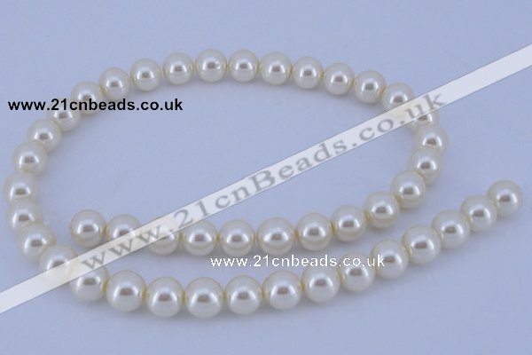 CGL22 10PCS 16 inches 4mm round dyed glass pearl beads wholesale