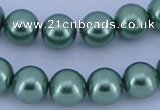 CGL222 10PCS 16 inches 4mm round dyed glass pearl beads wholesale