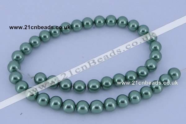 CGL222 10PCS 16 inches 4mm round dyed glass pearl beads wholesale